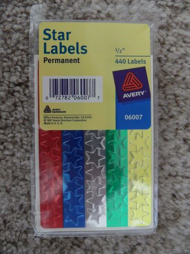 Pack of 384 half-inch Star Stickers and 42 3.5 X 2.25 inch Labels