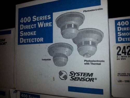 System Sensor 2424  Series 400 4wire 24v Smoke Detectors 12 lot