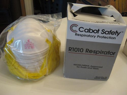Cabot Safety R1010 Dust &amp; Mist Respirator - 20/ Box - White NIOSH/MSHA approved