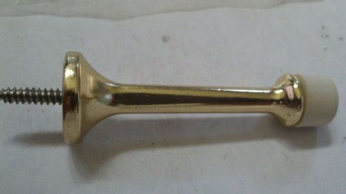 HB IVES 61A3 Baseboard DOOR STOP BRIGHT BRASS 3 3/16&#034; Projection 7/8&#034; Base