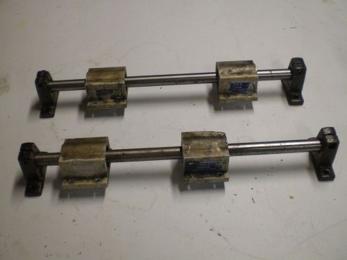 THOMSON 4 SPB 8 BEARINGS,4 SB 8 SUPPORTS, TWO 1/2 RODS 12 INCHES LONG