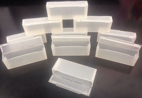 80 Pcs Plastic Rectangle Microscope Slide Holder for 5 Slides / Box