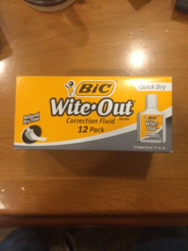 BIC CORP. WOFQD12WE Wite-out Quick Dry Correction Fluid, 20 Ml Bottle, White,