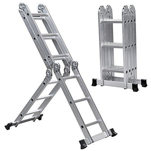 Multi purpose aluminum 12.5ft ladder folding step extendable heavy duty for sale