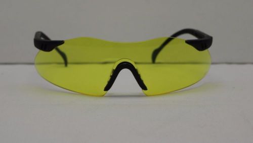 Pyramex Intrepid Safety Eyewear, Amber Lens With Black Frame, Lot of 2