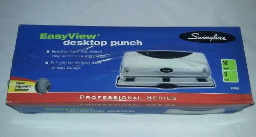 Swingline EasyView LightTouch Desktop Punch, 12 Sheet, 3 Hole