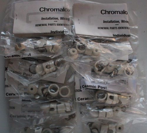 10 BAGS - CHROMALOX INDIVIDUAL CERAMIC POST INSULATORS 161-050318-001, PA400-5