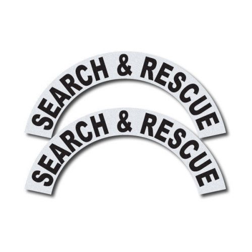 3M Reflective Fire/Rescue/EMS Helmet Crescents Decal set - Search &amp; Rescue