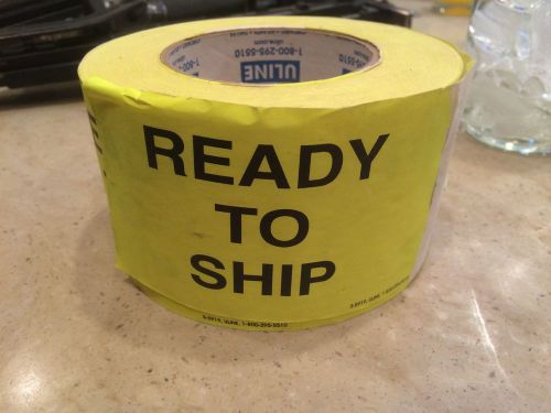 ULine Labeling Tape: &#034;Ready to Ship&#034;
