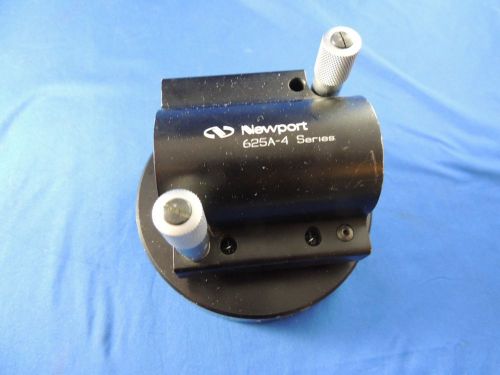 Newport 625A-4 Optical Mount w/ 2 Starret Micrometers Mounted on Circular Stage