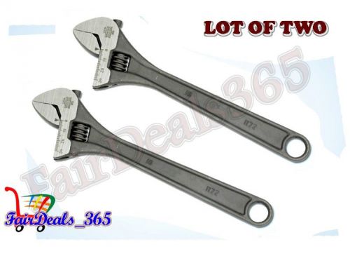 LOT OF 2 PCS ADJUSTABLE WRENCH SPANNERS BLACK PHOSPHATE FINISHES 10&#034; 250MM