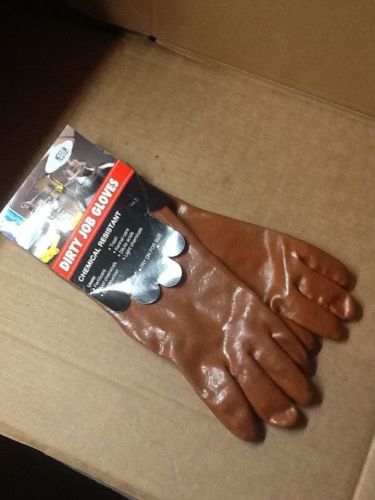 Dirty job gloves chemical resistant medium
