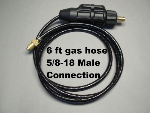 Usaweld k960-1 tig torch dinse adapter with gas hose wp-9 wp-17 twist mate for sale