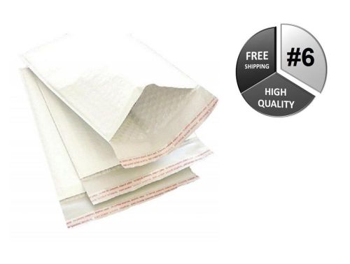 100 12.5 x 19 white kraft bubble mailer envelope shipping 12.5&#034;x19&#034; bags #6 for sale