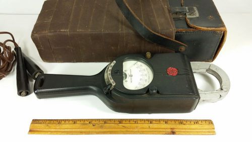 Vintage GE A-C Volt Ammeter Model 8AK1AAA1  Type AK-1 60 Cycles CASE antique old