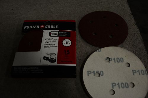 5” Five-Hole Hook &amp; Loop Sanding Discs 15 Pack p/n 735501015