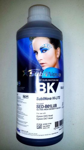InkTec SubliNova HI-LITE Dye Sublimation Ink, Black, 1 liter bottle