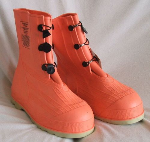 Tingley HazProof Steel Toe Haz Mat NBC  Suit Boots, orange rubber,  82330   NEW