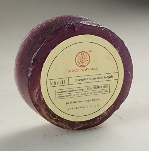 Khadi Natural Lavender Loofah Soap { SLS/Paraben Free}- UMI31