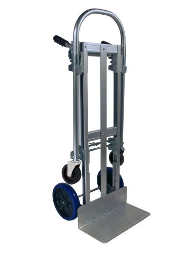 Rwm casters aluminum convertible hand truck with loop handle and aluminum center for sale