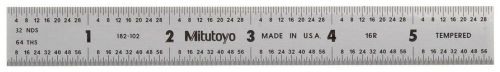 Mitutoyo 182-102, steel rule, 6&#034; (16r) for sale