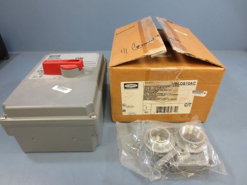 1 Nib Hubbell HBLDS10AC Disconnect Switch 100A Amp 600V Vac Circuit Lock