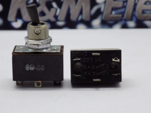 1x TP1-2 (ТП1-2) Soviet 2 Position Toggle Switch 220V 2A 6 Pins Plastic Node