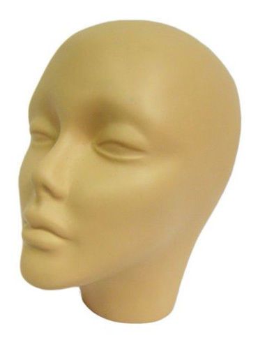 Mn-257 fleshtone half head female fiberglass mannequin head 1 piece only for sale