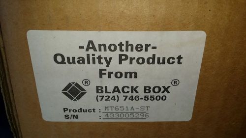 BLACK BOX MT651A-ST, T1/E1 FIBER OPTICLINE DRIVER, T1 Fold Weight: 3 lbs