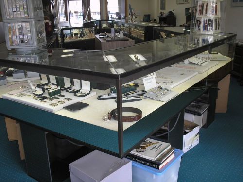 HIGH END JEWELRY STORE GLASS SHOWCASES, 15 ASST SIZES