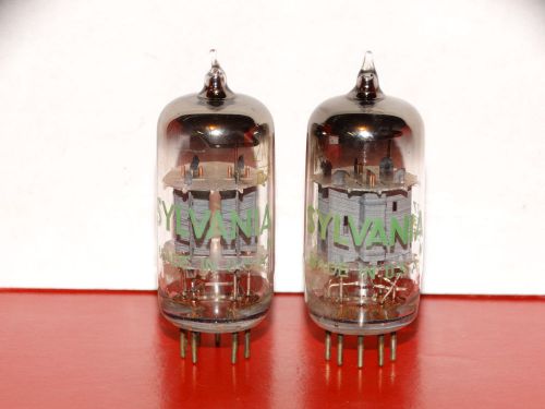 2 x 12AU7A Sylvania Tubes *D-Getter*Matched*Very Strong*1957*#2