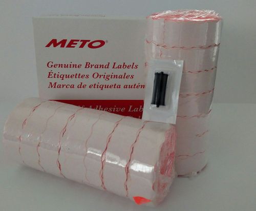 METO LABELS 2200/2  to suit Priceguns13.22 and 15.22 Box Red + Free ink roller