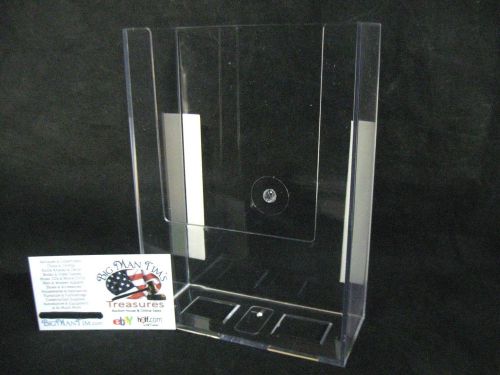 5&#034; x 7 1/16&#034; Crystal Clear Acrylic Wall-Mount Brochure Holder for Office, Stores