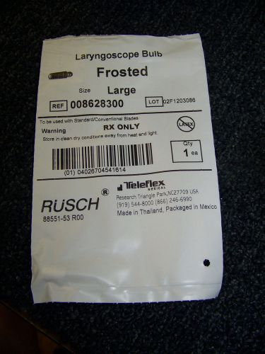 Rusch Laryngoscope Bulbs Frosted Size Large # 008628300 New
