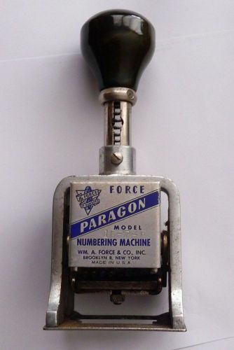 Vintage Force Numbering Machine Paragon   Brooklyn NY