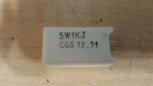 Lot x 10 CGS Brand 1k ohms 5W  ceramic cement wire wound resistors