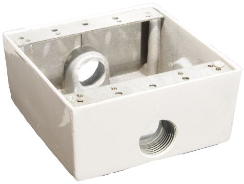 Morris Products Weatherproof Boxes in White with Outlet Holes
