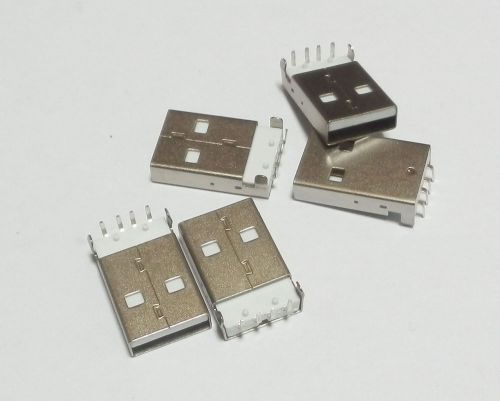 10pcs USB Type-A 4Pin 90° DIP Male Panel Mount Connector HW-UAM-05