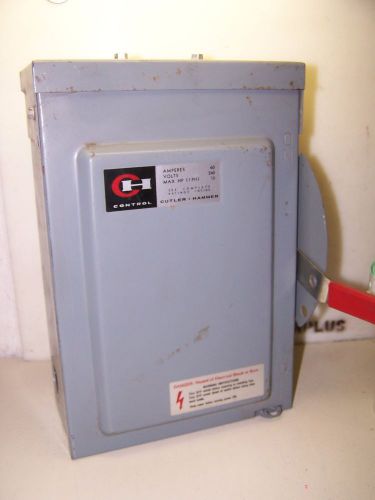 Cutler Hammer 60 Amp Safety Switch DG222NR Fusible 240 Volt 3-R  SINGLE PHASE