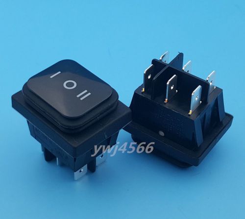 10Pcs Waterproof Rocker Switch DPDT (ON-OFF-ON) IP65 Rated Black Good quality