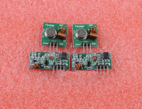 Wisely 2pcs / 2 Sets 433Mhz RF Transmitter And Receiver Kit For Arduino FM US001
