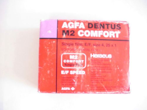 Agfa dentus m2 comfort softopac dental film e/f, size 4, 21x1 for sale