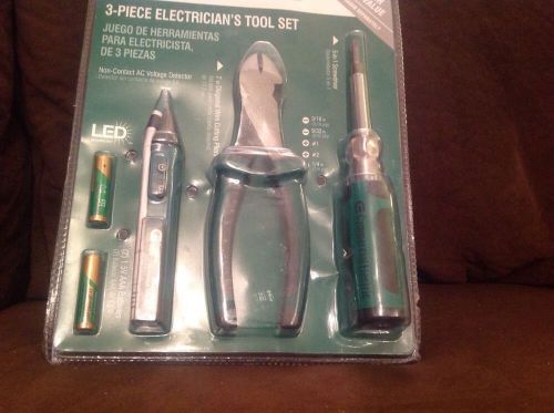 &#034;COMMERCIAL ELECTRIC&#034;  (3 PIECE) ELECTRICIAN&#039;S TOOL SET - Proffessional Brand