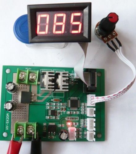 New 0.01-500w dc brush motor speed controller  12-24v governor pwm with display for sale