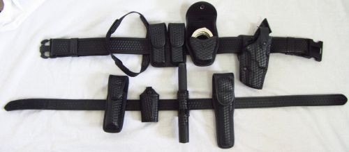 Bianchi accumold elite complete duty belt cuffs holster magazine baton holder for sale