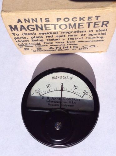 R.B. Annis Co. Pocket Magnetometer   20-0-20   In Box  Check Residual Magnetism