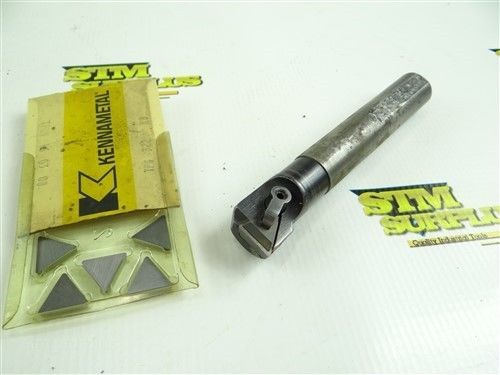 Kennametal indexable boring bar turning &amp; facing 3/4&#034; x 5&#034; + carbide inserts for sale