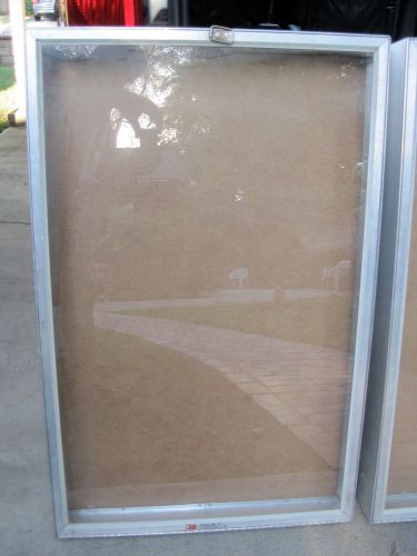 ALLSTATE Mfg. Co.  ALUMINUM AND GLASS TOP DISPLAY CASE 34-1/2 x 22&#034;   3&#034;DEEP