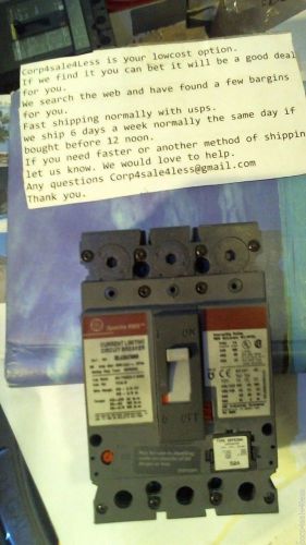 GENERAL ELECTRIC SELA36AT0060 Circuit Breaker, 60A, 3P, 600VAC, Lug