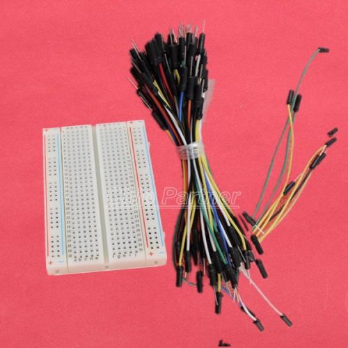 Prototype board electronic deck 400 + 65pcs breadboard tie line jumper cable for sale